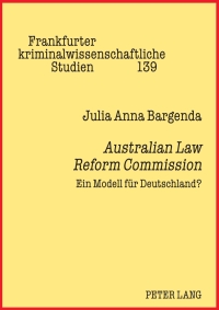 Titelbild: Australian Law Reform Commission 1st edition 9783631633410