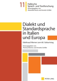 Titelbild: Dialekt und Standardsprache in Italien und Europa 1st edition 9783631634936