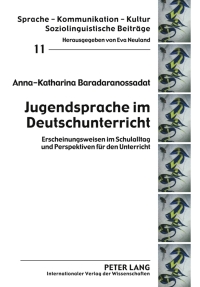 Titelbild: Jugendsprache im Deutschunterricht 1st edition 9783631630914