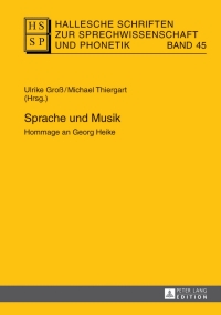 Cover image: Sprache und Musik 1st edition 9783631643624