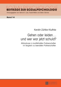 Imagen de portada: Gehen oder leiden … und wer war jetzt schuld? 1st edition 9783631645161
