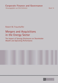 Cover image: Mergers and Acquisitions in the Energy Sector 1st edition 9783631645215