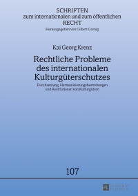 Cover image: Rechtliche Probleme des internationalen Kulturgueterschutzes 1st edition 9783631647875