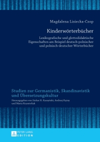 صورة الغلاف: Kinderwoerterbuecher 1st edition 9783631628959