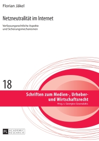 Cover image: Netzneutralitaet im Internet 1st edition 9783631648063