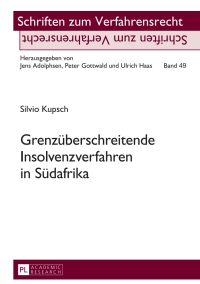 Cover image: Grenzueberschreitende Insolvenzverfahren in Suedafrika 1st edition 9783631648056