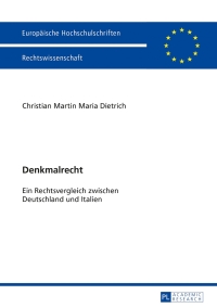 Cover image: Denkmalrecht 1st edition 9783631645390