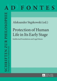 Cover image: Protection of Human Life in Its Early Stage 1st edition 9783631642276