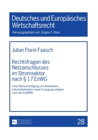 Titelbild: Rechtsfragen des Netzanschlusses im Stromsektor nach § 17 EnWG 1st edition 9783631645581