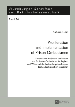 Cover image: Proliferation and Implementation of Prison Ombudsmen 1st edition 9783631645598