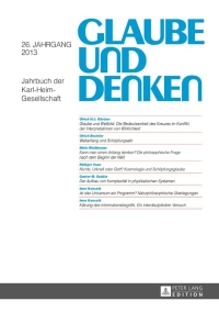 Immagine di copertina: Glaube und Denken 1st edition 9783631642382