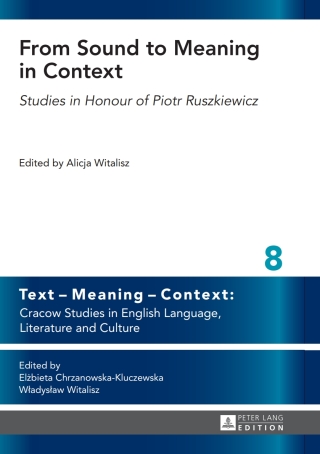 Cover image: From Sound to Meaning in Context 1st edition 9783631642139