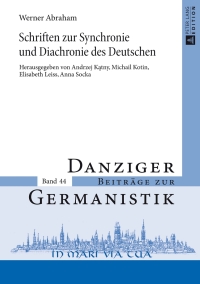 Omslagafbeelding: Schriften zur Synchronie und Diachronie des Deutschen 1st edition 9783631611869