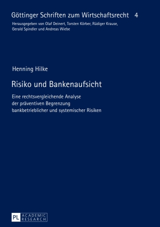 Cover image: Risiko und Bankenaufsicht 1st edition 9783631649008
