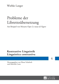 Cover image: Probleme der Librettouebersetzung 1st edition 9783631651315