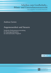 Cover image: Angemessenheit und Steuern 1st edition 9783631646977