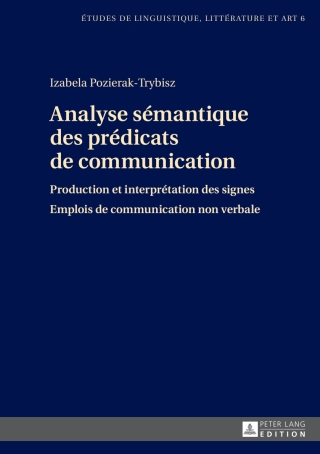 Cover image: Analyse sémantique des prédicats de communication 1st edition 9783631652527