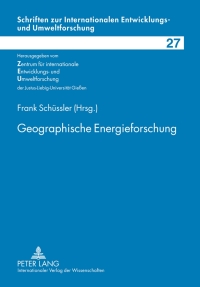 Omslagafbeelding: Geographische Energieforschung 1st edition 9783631602799