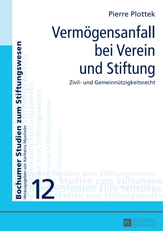 Imagen de portada: Vermoegensanfall bei Verein und Stiftung 1st edition 9783631653173