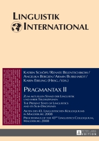 Imagen de portada: Pragmantax II 1st edition 9783631651667