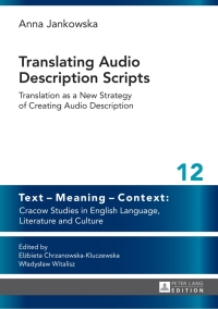 Imagen de portada: Translating Audio Description Scripts 1st edition 9783631653449