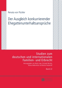 Imagen de portada: Der Ausgleich konkurrierender Ehegattenunterhaltsansprueche 1st edition 9783631653463