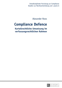 Cover image: Compliance Defence 1st edition 9783631653494