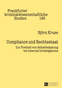 Cover image: Compliance und Rechtsstaat 1st edition 9783631653548