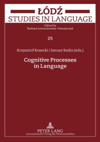 Cover image: Cognitive Processes in Language 1st edition 9783631618400