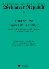 表紙画像: Kritikfiguren / Figures de la critique 1st edition 9783631654408