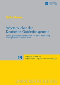 Cover image: Woerterbuecher der Deutschen Gebaerdensprache 1st edition 9783631651995