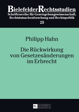 Imagen de portada: Die Rueckwirkung von Gesetzesaenderungen im Erbrecht 1st edition 9783631655498