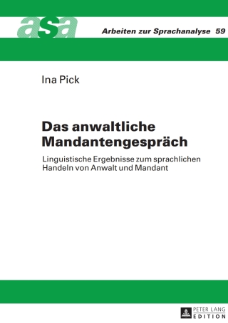 Imagen de portada: Das anwaltliche Mandantengespraech 1st edition 9783631655740