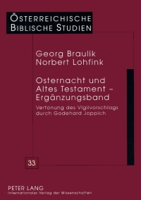 Cover image: Osternacht und Altes Testament – Ergaenzungsband 1st edition 9783631569948