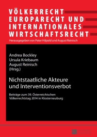 Immagine di copertina: Nichtstaatliche Akteure und Interventionsverbot 1st edition 9783631656495