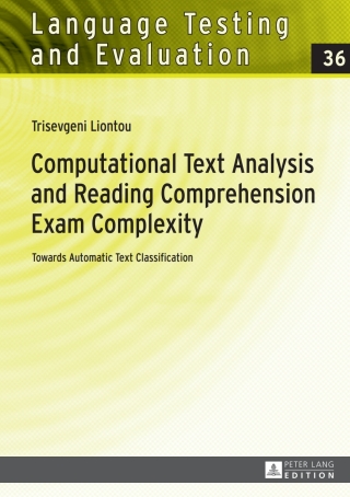 Cover image: Computational Text Analysis and Reading Comprehension Exam Complexity 1st edition 9783631656556