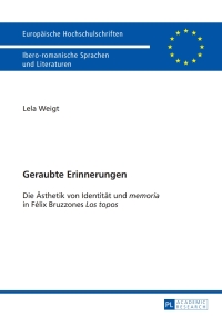 Imagen de portada: Geraubte Erinnerungen 1st edition 9783631655351