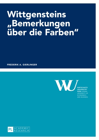 Imagen de portada: Wittgensteins «Bemerkungen ueber die Farben» 1st edition 9783631657485