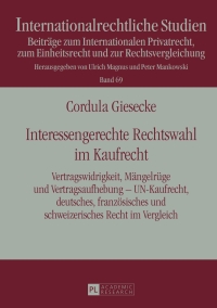 Omslagafbeelding: Interessengerechte Rechtswahl im Kaufrecht 1st edition 9783631657584