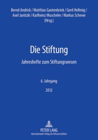 Titelbild: Die Stiftung 1st edition 9783631634868