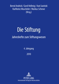 Imagen de portada: Die Stiftung 1st edition 9783631613177