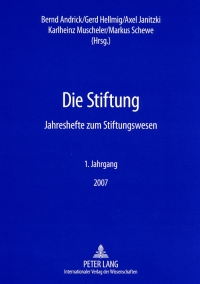 Cover image: Die Stiftung 1st edition 9783631569832