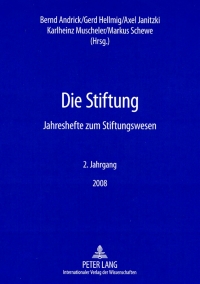 Imagen de portada: Die Stiftung 1st edition 9783631583616