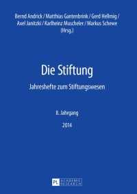 Imagen de portada: Die Stiftung 1st edition 9783631658642