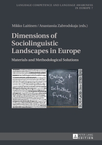 Imagen de portada: Dimensions of Sociolinguistic Landscapes in Europe 1st edition 9783631617083