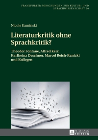 Cover image: Literaturkritik ohne Sprachkritik? 1st edition 9783631658840