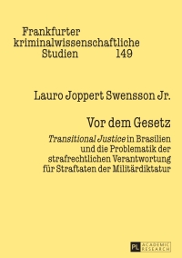 Cover image: Vor dem Gesetz 1st edition 9783631662205