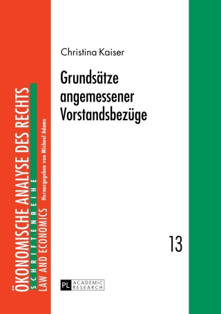 Cover image: Grundsaetze angemessener Vorstandsbezuege 1st edition 9783631659014