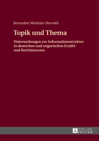 Imagen de portada: Topik und Thema 1st edition 9783631659717