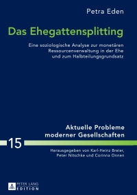 Cover image: Das Ehegattensplitting 1st edition 9783631660997